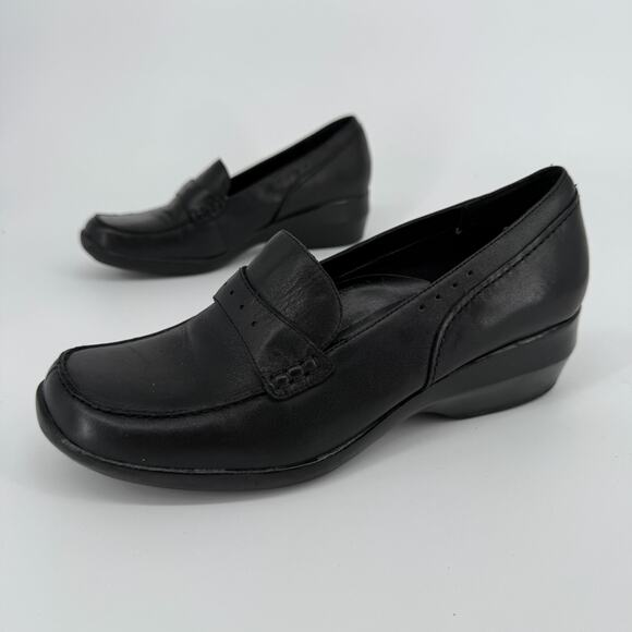 Strictly Comfort Shoes Women Size 10 Chunky Square Toe Loafers Leather 90s - Picture 2 of 9
